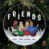 A Faithful Friend Loves To The End - Bestie Personalized Custom Ornament - Acrylic Custom Shaped - Christmas Gift For Best Friends, BFF, Sisters