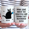 Drink Some Water And Let Your Beauty Shine - Friend Personalized Custom Mug - Christmas Gift For Best Friends, Sisters, Family Members, Coworkers