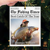Custom Photo Fisherman Of The Year - Fishing Personalized Custom Ornament - Acrylic Custom Shaped - Christmas Gift For Fishing Lovers, Fisherman