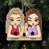 I Love My Crazy Best Friends - Bestie Personalized Custom Ornament - Acrylic Custom Shaped - Christmas Gift For Best Friends, BFF, Sisters