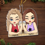 I Love My Crazy Best Friends - Bestie Personalized Custom Ornament - Acrylic Custom Shaped - Christmas Gift For Best Friends, BFF, Sisters