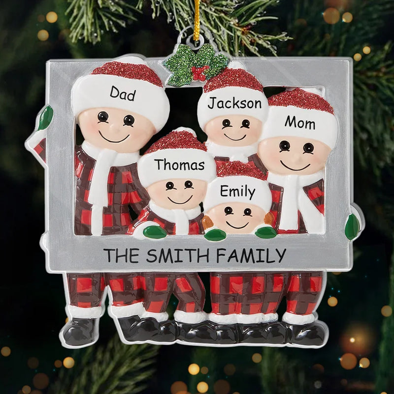 Remember This December, That Love Weighs More Than Gold - Family Personalized Custom Ornament - Acrylic Custom Shaped - Christmas Gift For Family Members