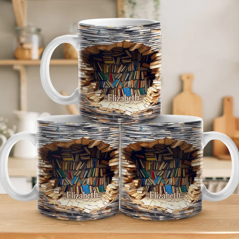 A Book A Day Keeps Reality Away - Personalized Custom Mug - Christmas Gift For Book Lovers