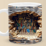 A Book A Day Keeps Reality Away - Personalized Custom Mug - Christmas Gift For Book Lovers