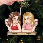Good Vibes And Even Better Friends - Bestie Personalized Custom Ornament - Acrylic Custom Shaped - Christmas Gift For Best Friends, BFF, Sisters