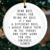 Teamwork Makes The Dream Work - Coworker Personalized Custom Ornament - Ceramic Round Shaped - Christmas Gift For Coworkers, Work Friends, Colleagues