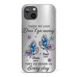 Those We Love Don't Go Away, They Fly Beside Us Every Day - Memorial Personalized Custom Clear Phone Case - Sympathy Gift For Family Members