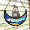 A True Friend Leaves Paw Prints That Last Forever - Memorial Personalized Window Hanging Suncatcher - Sympathy Gift For Pet Owners, Pet Lovers