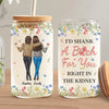 Partenaires dans le crime et tout va bien - Tasse en verre personnalisée pour meilleure amie, tasse à café glacé - Cadeau de Noël pour meilleures amies, meilleures amies, sœurs