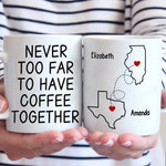 Long Distance Cherishing Moments With My Besties This Holiday - Bestie Personalized Custom Mug - Christmas Gift For Best Friends, BFF, Sisters