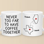 Long Distance Cherishing Moments With My Besties This Holiday - Bestie Personalized Custom Mug - Christmas Gift For Best Friends, BFF, Sisters