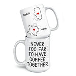 Long Distance Cherishing Moments With My Besties This Holiday - Bestie Personalized Custom Mug - Christmas Gift For Best Friends, BFF, Sisters