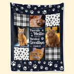 Custom Photo You Were My Hardest Goodbye - Memorial Personalized Custom Blanket - Sympathy Gift For Cat Lovers, Pet Owners