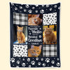 Custom Photo Blanket - Personalized Pet Memorial Sympathy Gifts For Dogs, Cats, Loss Of Dog - You Were My Hardest Goodbye