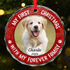 Custom Photo My Adorable Fur Baby - Dog & Cat Personalized Custom Circle Glass Ornament - New Arrival, Christmas Gift For Pet Owners, Pet Lovers, First Christmas AMZ