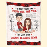 No Place I'd Rather Be Than By Your Side  - Couple Personalized Custom Blanket - Christmas Gift For Husband Wife, Anniversary