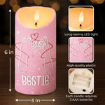 Bestie Would Punch A B*tch For You - Bestie Personalized Custom LED Candle - Christmas Gift For Best Friends, BFF, Sisters