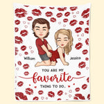 Our Hearts Speak The Same Language - Couple Personalized Custom Blanket - Christmas Gift For Husband Wife, Anniversary