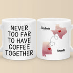 Together In Spirit, Even With A Drink Apart - Bestie Personalized Custom Mug - Christmas Gift For Best Friends, BFF, Sisters
