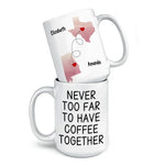 Together In Spirit, Even With A Drink Apart - Bestie Personalized Custom Mug - Christmas Gift For Best Friends, BFF, Sisters
