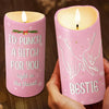 If Anyone Hurts You, They’ll Regret It - Bestie Personalized Custom LED Candle - Christmas Gift For Best Friends, BFF, Sisters