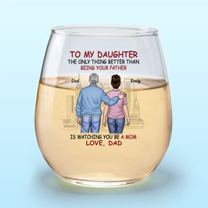 I Believe In You - Family Personalized Custom Wine Glass - Christmas Gift For Daughter, Granddaughter