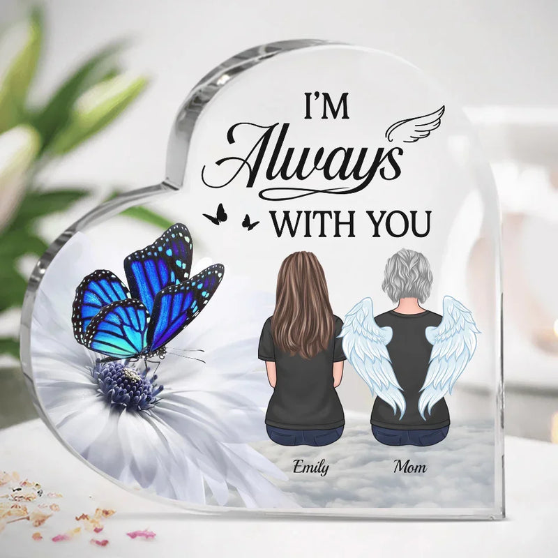 Your Love Leaves A Lasting Legacy - Memorial Personalized Custom Heart Shaped Acrylic Plaque - Sympathy Gift For Family Members