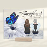 Love Leaves A Memory No One Can Steal - Memorial Personalized Custom Rectangle Shaped Acrylic Plaque - Sympathy Gift For Family Members