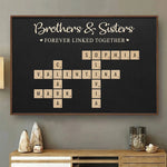 Forever Linked Together - Family Personalized Custom Horizontal Poster - Christmas Gift For Family Members, Siblings, Brothers, Sisters