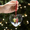 Custom Photo My Memories Are Filled With You - Bestie Personalized Custom Heart Glass Ornament - Christmas Gift For Best Friends, BFF, Sisters