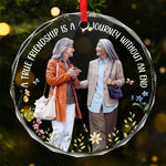 True Friendship Journey Gifts for Best Friends - Glass Ornament