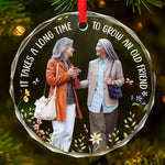 True Friendship Journey Gifts for Best Friends - Glass Ornament