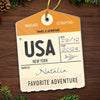 Discover The World And Uncover Your Soul - Travel Personalized Custom Ornament - Acrylic Custom Shaped - Christmas Gift For Adventure Travel Lovers