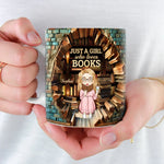 Just A Girl With A Heart Full Of Stories - Personalized Custom Mug - Christmas Gift For Book Lovers