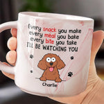 I'll Be Watching You - Dog Personalized Custom Marble Mug - Christmas Gift For Pet Owners, Pet Lovers