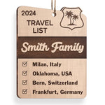 Life Is Short, But The World Is Wide - Family Personalized Custom Ornament - Wood Custom Shaped - Christmas Gift For Family, Adventure, Travel Lovers