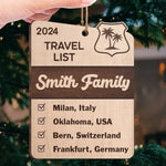 Life Is Short, But The World Is Wide - Family Personalized Custom Ornament - Wood Custom Shaped - Christmas Gift For Family, Adventure, Travel Lovers