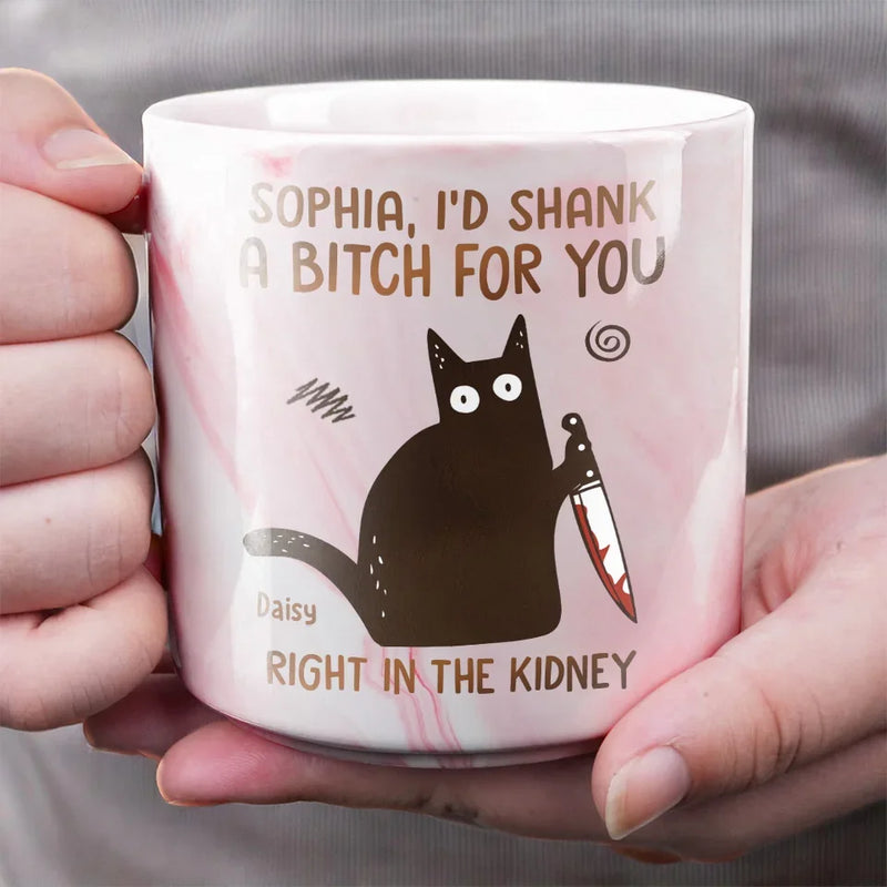 I Will Always Meow You - Funny Personalized Custom Marble Mug - Christmas Gift For Best Friends, Sisters, Family Members, Coworkers