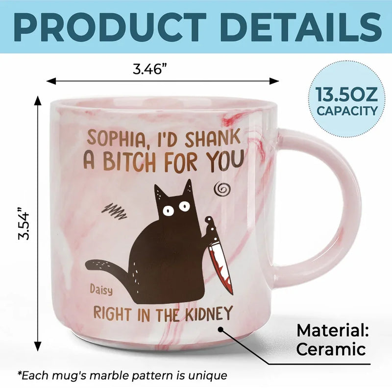 I Will Always Meow You - Funny Personalized Custom Marble Mug - Christmas Gift For Best Friends, Sisters, Family Members, Coworkers