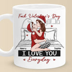 I Love You More Than Chocolate - Couple Personalized Custom Mug - Valentine Gift For Husband Wife, Anniversary