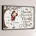 My Smile Is Yours - Couple Personalized Custom Horizontal Poster - Gift For Husband Wife, Anniversary