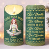 Ce que vous imaginez, vous le créez - Bougie LED personnalisée Yoga - Cadeau de Noël pour les amateurs de yoga