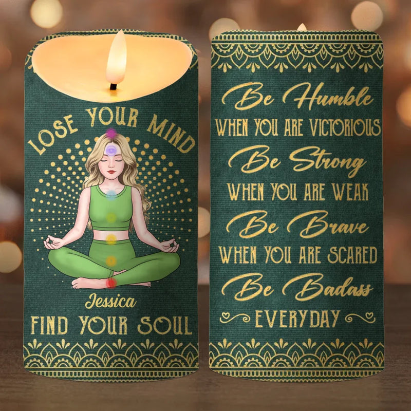 What You Imagine You Create - Yoga Personalized Custom LED Candle - Christmas Gift For Yoga Lovers