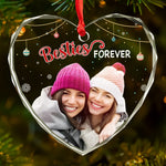 Custom Photo Best Friend Christmas Gifts - Personalized Glass Ornament