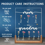First Mama Now Grandma - Family Personalized Custom Shaped 3D LED Walnut Night Light -  Christmas Gift For Mom, Grandma