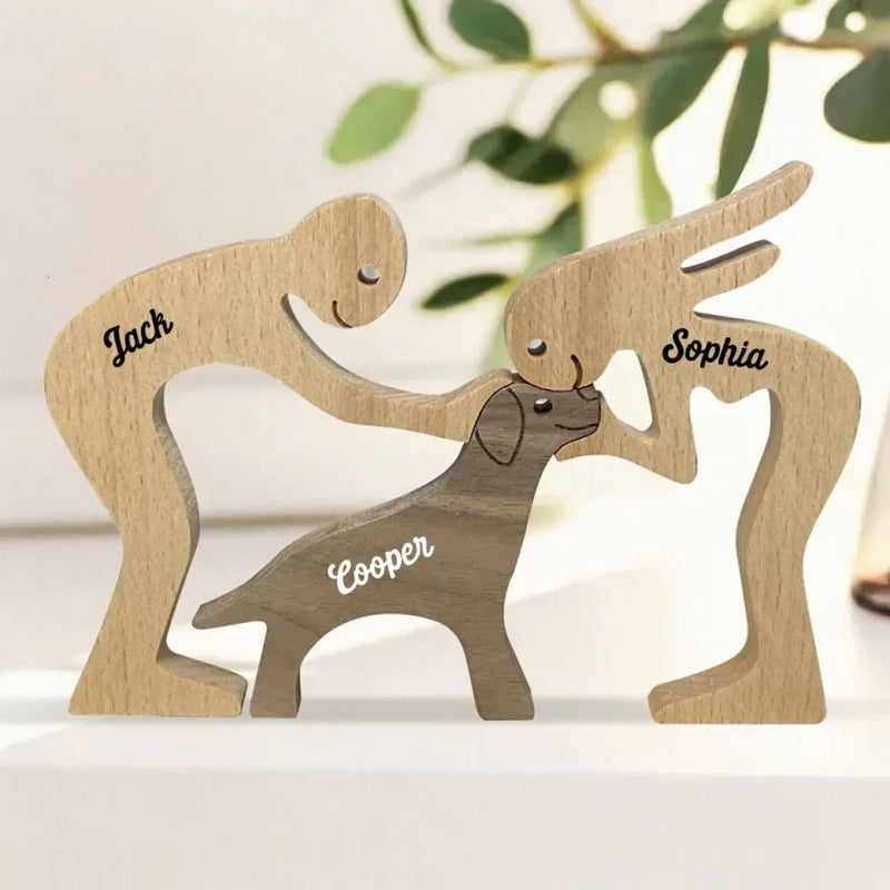 Custom Name Three-Figure Display Decor - Personalized Custom Sculpture