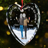 Friends Are The Siblings God Never Gave Us - Bestie Personalized Custom Heart Glass Ornament - Christmas Gift For Best Friends, BFF, Sisters