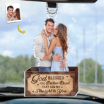Custom Photo God Blessed Couple Gifts - Personalized Car Ornament