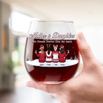 Best Friend Forever From The Heart - Family Personalized Custom Wine Glass - Christmas Gift For Mom, Daughter