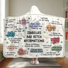 I Deserve Good Things - Affirmation Personalized Custom Snuggle Blanket, Hoodie Blanket - Christmas Gift For Yourself